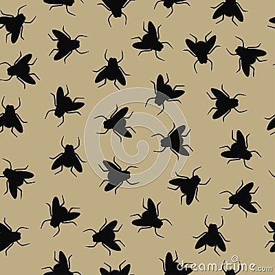 Seamless pattern with bees Vector Illustration