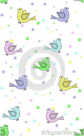 A seamless pattern of birds Stock Photo