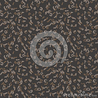 Seamless pattern black gray brown leopard panther fur design, abstract simple lines scandinavian background grunge texture. trend Vector Illustration
