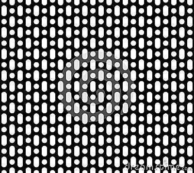 Seamless pattern, black perforated surface Vector Illustration