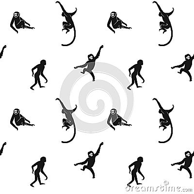 Seamless monkeys pattern Vector Illustration