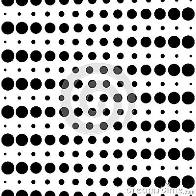 Seamless pattern, black & white circles and lines Vector Illustration