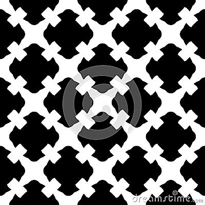 Seamless pattern, black & white gothic texture Vector Illustration