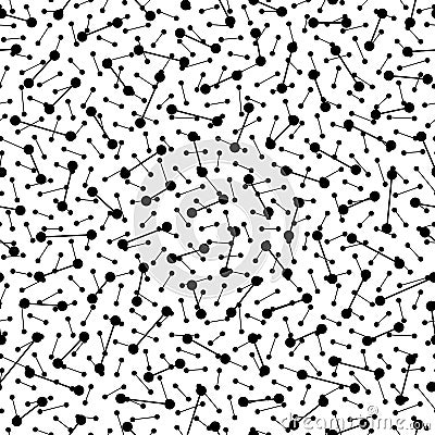 Seamless pattern, black & white simple texture Vector Illustration