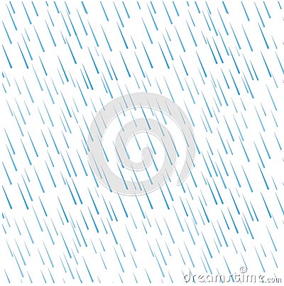 Seamless pattern of blue rain water drops on white Vector Illustration