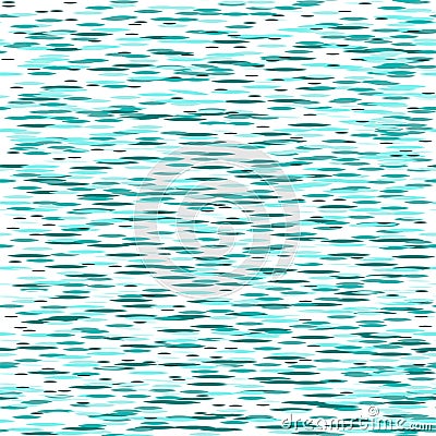 Seamless pattern: blue and turquoise abstract lines on a white background. Blue background. Vector Illustration