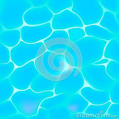 Seamless pattern of blue water in pool Vector Illustration
