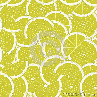 Bright citrus slices seamless pattern Vector Illustration