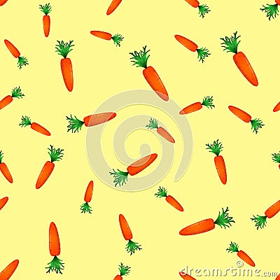 Seamless pattern with carrots. vector illustration Vector Illustration