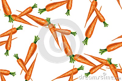Seamless pattern with carrots. Vector illustration Vector Illustration