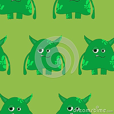 cute scary baby heroes pattern, design for kids Stock Photo