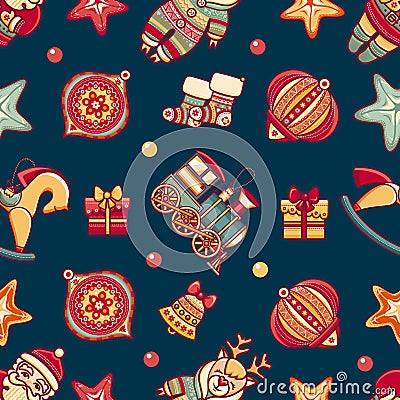 Seamless pattern. Christmas style. Vector Illustration