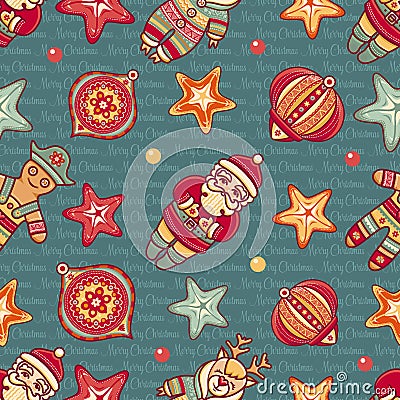 Seamless pattern. Christmas style. Vector Illustration