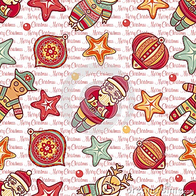 Seamless pattern. Christmas style. Vector Illustration