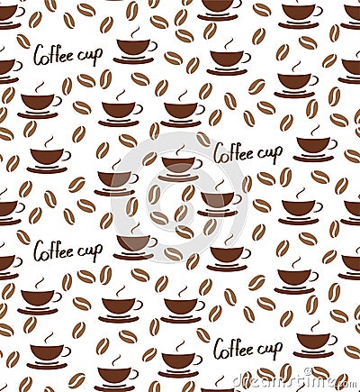 Seamless pattern Coffee CUP Vector Illustration