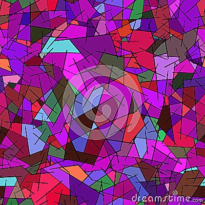 Seamless pattern of colored geometric shapes Vector Illustration