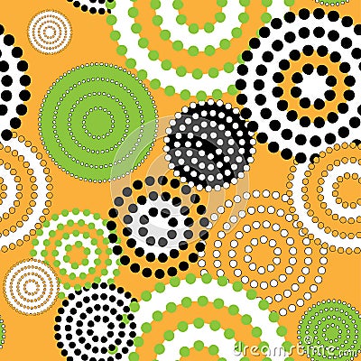 Seamless pattern with colorful circles Vector Illustration