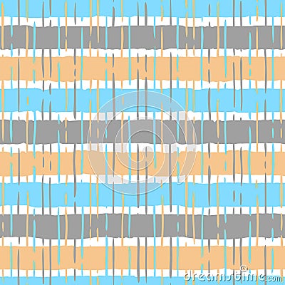 Seamless pattern. Colorful horizontal stripes with fuzzy edges and vertical blur Vector Illustration