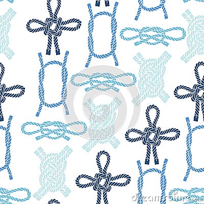 Seamless pattern with colorful marine knots. Cartoon Illustration