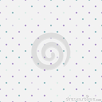 Seamless pattern with colorful pastel polka dots Vector Illustration