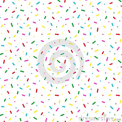 Seamless pattern with colorful sprinkles. Vector Illustration