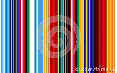 Mexican Blanket Stripes Seamless Vector Pattern. Vector Illustration