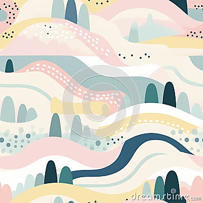 A seamless pattern with a contemporary design that creates an elegant wall texture. Stock Photo