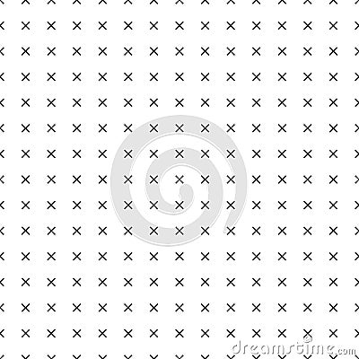 Seamless pattern from crossed lines. Endless background from crosses Vector Illustration