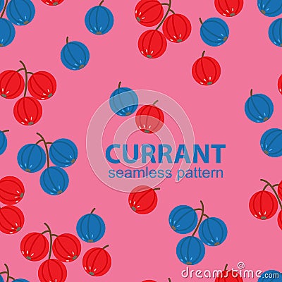 Seamless pattern of currants Vector Illustration