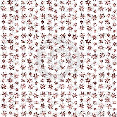 Seamless pattern of cute snowflakes Stock Photo