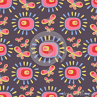 Floral seamless-12 Vector Illustration