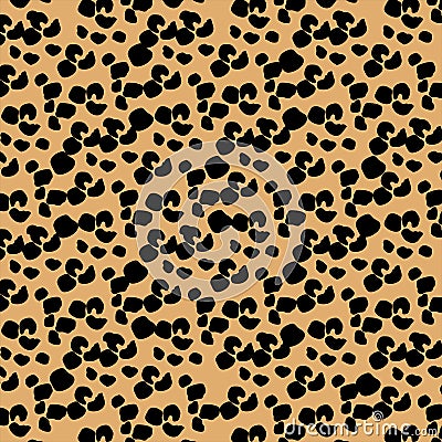 Seamless pattern dalmatian or leopard fur animal print.Animal skin template. Vector Illustration