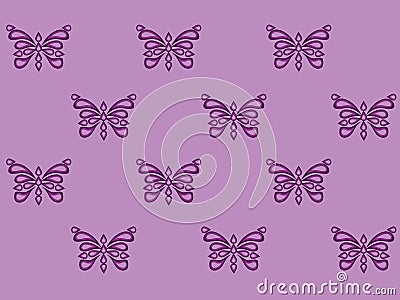 Seamless pattern with decorative butterfly Stock Photo