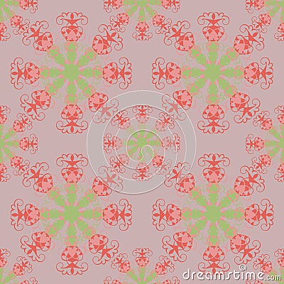 Seamless pattern. Decorative calligraphic elements. Vector Illustration