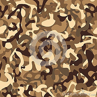 Seamless pattern. Desert army camouflage Vector Illustration