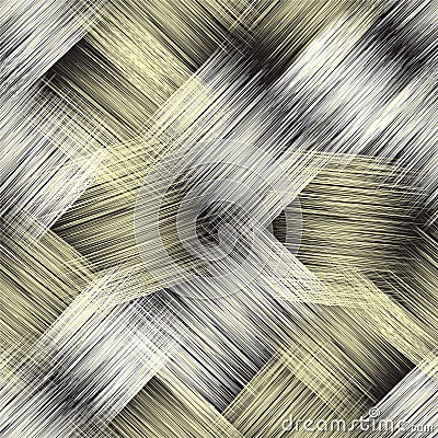 Seamless pattern with diagonal grunge striped intersected elements for web design Vector Illustration