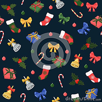 Seamless pattern Christmas / New Year seamless pattern Vector Illustration