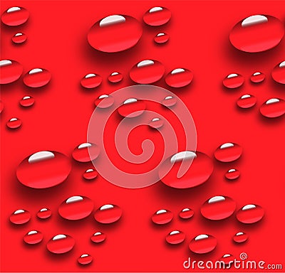 Seamless pattern of drops 3D Stock Photo