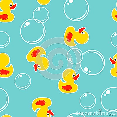 Seamless pattern with ducks Vector Illustration