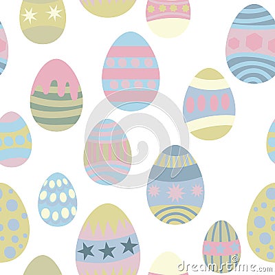 Seamless pattern for easter eggs Vector Illustration