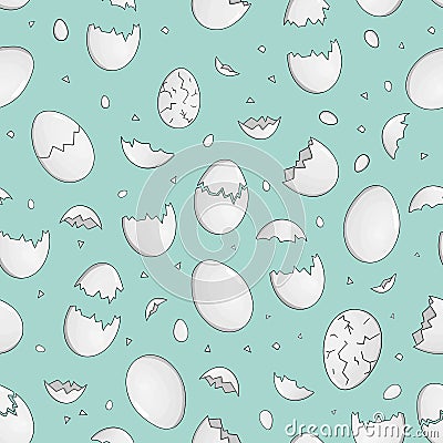 Seamless pattern with eggs Vector Illustration