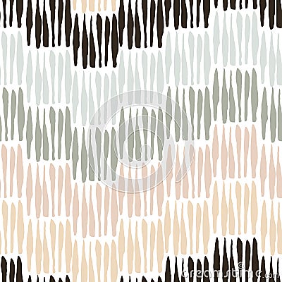 Seamless pattern with elements executed in ink. Lines, stripes. Texture for your design. Background. Hand drawn. Vector Illustration