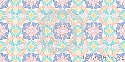 Seamless pattern of featuring soft geometric shapes in pastel colors creating a soothing and contemporary visual effect AI Gener Stock Photo