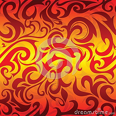 Seamless pattern with flames Vector Illustration