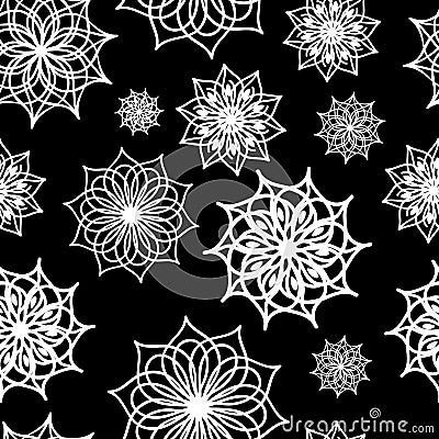 Seamless pattern with floral ornamental Vector Illustration