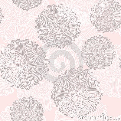 Seamless pattern with flowers Vector Illustration
