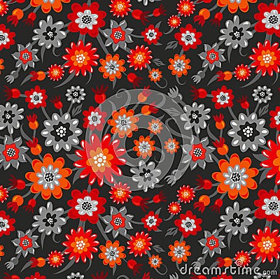 Seamless pattern with flowers Vector Illustration
