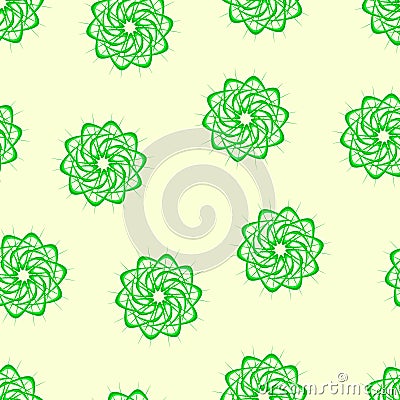 Seamless pattern of fractals and elements of rotation and torsion in shades Vector Illustration