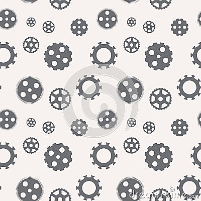 Seamless pattern of gears. Vector Vector Illustration