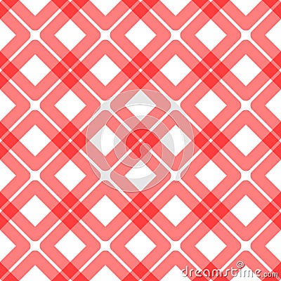 Red geometric squares fabric towel seamless pattern Stock Photo